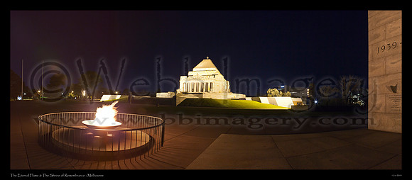 The Eternal Flame & Shrine of Remembrance at Night